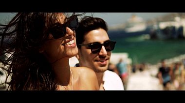 Видеограф Dimitris Pavlidis, Тира, Греция - Sahar + Shani | Mykonos,Greece - Mykonos Videographer, аэросъёмка, лавстори, свадьба, юбилей