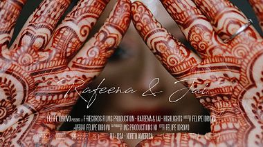 Videographer Felipe Idrovo from Cuenca, Équateur - Rafeena & Jai - Indian Wedding Highlights Video | New Jersey - USA, wedding