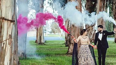 Видеограф Aperina Studios, Сан Франциско, Съединени щати - Indian Wedding Same Day Edit with SMOKE BOMBS - Harman & Navroop, drone-video, wedding