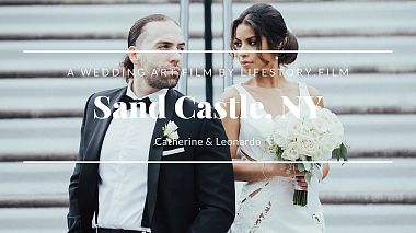 Videographer Rick Lykov from Los Angeles, Spojené státy americké - Sand Castle, New York Wedding Venue | Wedding Video Catherine & Leonardo | LifeStory.Film, SDE, wedding