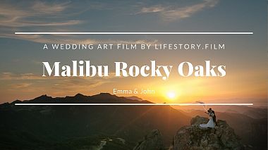 Видеограф Rick Lykov, Лос-Анджелес, США - Malibu Rocky Oaks Wedding Venue | Wedding Video Emma & John | LifeStory.Film, SDE, аэросъёмка, свадьба, событие