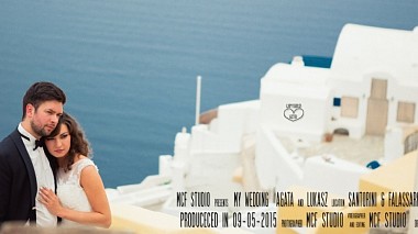 Видеограф MCF STUDIO, Варшава, Польша - Wedding Highlights Santorini Greece 2015 // Klip Ślubny Agata | Łukasz, аэросъёмка, репортаж, свадьба