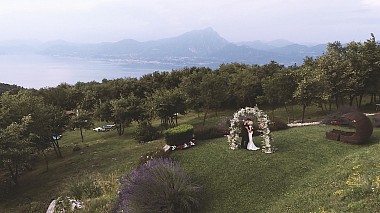 Videógrafo Claudio Sichel de Veneza, Itália - Wedding in Garda Lake Italy - Andrea + Sabine Trailer, drone-video, wedding