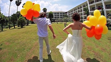 Відеограф Lana Al, Phuket, Таїланд - Этот ролик о свадьбе солнечной и необыкновенной пары Ника и Петя. Свадьба проходила на острове Пхукет в Таиланде, wedding