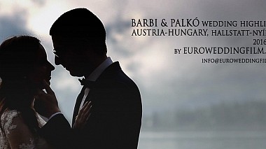 Videographer Eurowedding film from Budapešť, Maďarsko - Barbi & Palkó WEDDING Highlights, drone-video, wedding