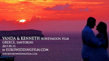 来自 布达佩斯, 匈牙利 的摄像师 Eurowedding film - Vanda & Kenneth Honeymoon in Santorini, event, wedding
