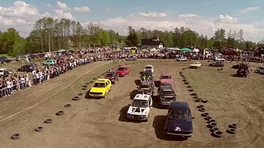 Pszczyna, Polonya'dan Piękny dzień Studio kameraman - "Wrak Race"  / wrackage car race - Poland 2014, spor
