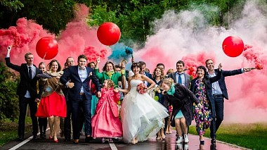 Videografo Евгений Грабовский da Mosca, Russia - Алесь и Полина. Москва. 30 августа 2014, wedding