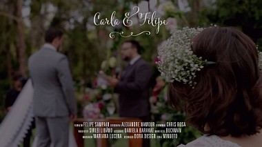 Videographer Felipe Sampaio Filmes from Belo Horizonte, Brazil - Trailer - Carla e Filipe, wedding