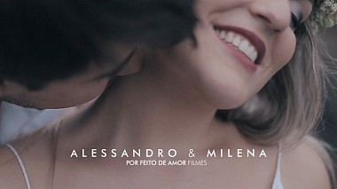 来自 若因维利, 巴西 的摄像师 Feito de Amor Filmes - Alessandro & Milena // Feito de amor filmes, wedding