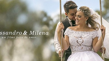 Βιντεογράφος Feito de Amor Filmes από Τζόινσβιλ, Βραζιλία - Alessandro & Milena // wedding day, SDE, engagement, wedding