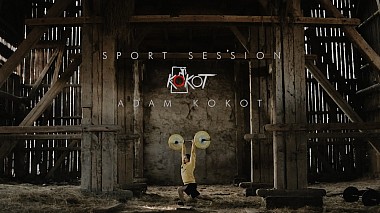 Kraków, Polonya'dan Filmowi Studio kameraman - Adam Kokot - Sport session in the barn, eğitim videosu, kulis arka plan, spor
