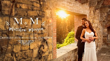 Videógrafo Vertigo Wedding de Florencia, Italia - Matthew + Meagan. Castello di Vincigliata, Florence, drone-video