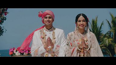 来自 佛罗伦萨, 意大利 的摄像师 Sergei Checha - Sagar and Krishna. Luxury Indian wedding in Grand Velas Riviera Nayarit. Puerto Vallarta, Mexico., wedding