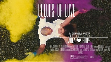 Видеограф Rafa Gonçalves, Сан-Паулу, Бразилия - Carla & Filipe - Colors of love ! SAME DAY MOVIE, SDE, аэросъёмка, свадьба