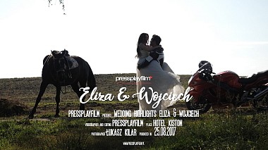 Βιντεογράφος PressPlayFilm από Γκντανσκ, Πολωνία - When horsepower meets nature | Wedding Highlights by PressPlayFilm | Eliza & Wojciech, drone-video, engagement, wedding