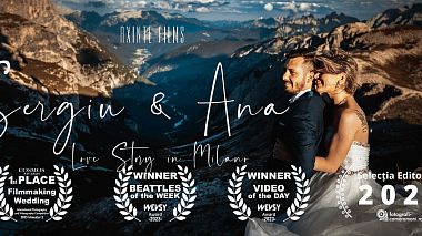 Videograf Axinte Films din Roma, Italia - Sergiu & Ana - Love story in Milano, filmare cu drona, nunta