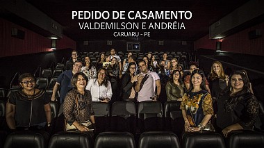 Videographer Novaarte Filmes đến từ Pedido de Casamento no Cinema - Valdemilson e Andréia, invitation