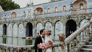 Видеограф Vanessa and Ivo, Guimaraes, Португалия - A wedding in Lisbon, аэросъёмка, лавстори, свадьба