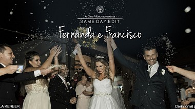 Videographer Cine Vídeo Produções from other, Brazil - Same Day Edit | Fernanda e Francisco, SDE, drone-video, wedding