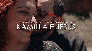 来自 圣保罗, 巴西 的摄像师 Cappuccino Filmes - Kamilla e Jésus | Wedding Trailer | Igreja Vicentina Aranha | Recanto Santa Barbara | Jambeiro-SP, wedding