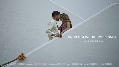 Видеограф Javier Gordillo, Севилья, Испания - UN REMOLINO DE EMOCIONES, аэросъёмка, свадьба