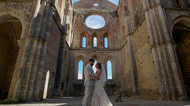 Londra, Birleşik Krallık'dan Steve Hood kameraman - Tuscany Wedding at Abbey of San Galgano Itlay, drone video, düğün, nişan
