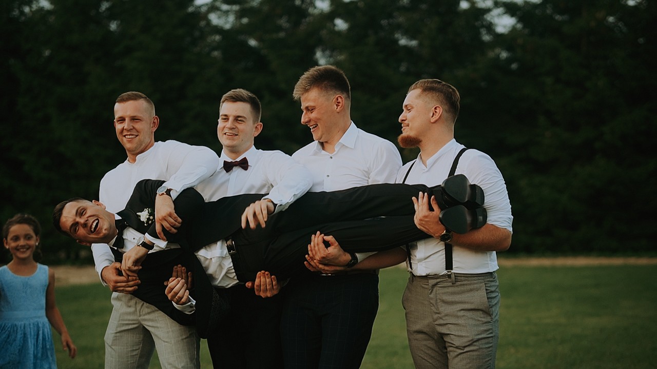 Romantic fireman's wedding