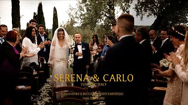 Видеограф Antonio De Masi, Болонья, Италия - Wedding Film Serena e Carlo - Il Convento di Montepozzali / Destination Wedding Tuscany, аэросъёмка, свадьба