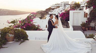 Видеограф Alex Olteanu, Бакъу, Румъния - Love in Santorini - Raluca & Iulian, drone-video, wedding