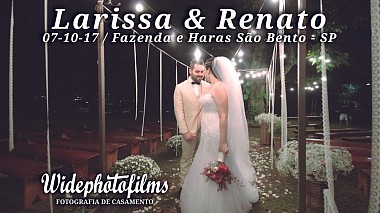 Видеограф Junior Caiuby, Сан-Паулу, Бразилия - Teaser Larissa e Renato - 07-10-17 - Haras e Fazenda São Bento - SP, свадьба