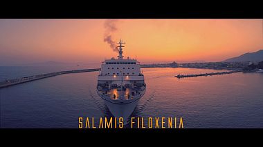 Βιντεογράφος Aris Michailidis από Καλαμάτα, Ελλάδα - 4k short timelapse Sunset with depatute of cruise ship "Salamis Filoxenia", drone-video